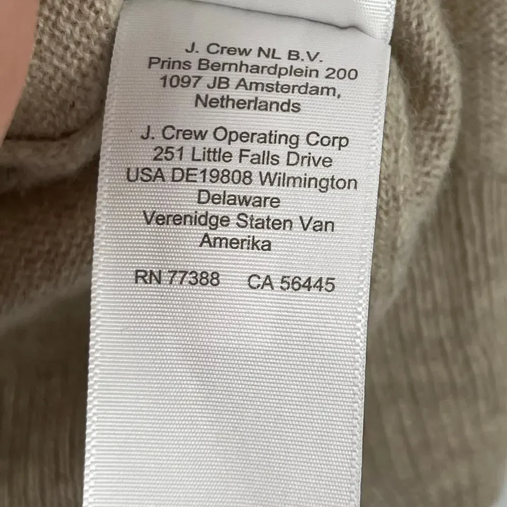 J. Crew Men's Cashmere Collared Sweater-Polo Heather Gray Size XL NWOT